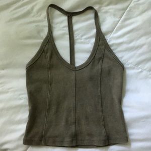Green halter top